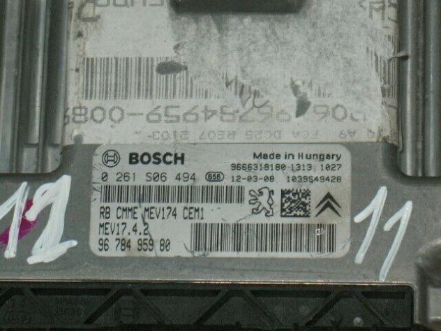 0261S06494 ECU CITROEN Ds3 BOSCH MEV17.4.2 0261S06494 9678495980 0 261 S06494 - Foto 3