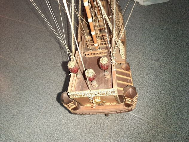 VELIERO IN LEGNO INTERAMENTE REALIZZATO A MANO PEZZO UNICO!!! BELLISSIMO!!! - Foto 4