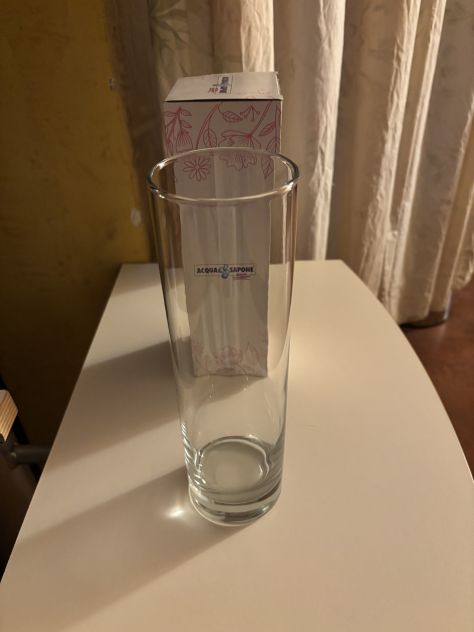 VASO PER FIORI NUOVO CONFEZIONATO IN VETRO TRASPARENTE MARCA PASABAHCE BY ACQUA - Foto 7