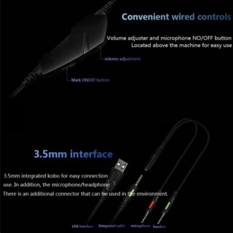Cuffie Lenovo Gaming HS15 per PS4 PS5 e PC - connettore da 3,5"mm + USB - Foto 8