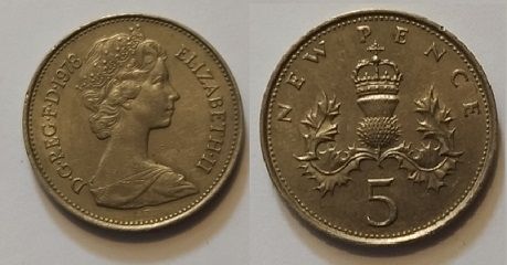 R67- REGNO UNITO - MONETE RARE CON DIFETTO DI CONIO.