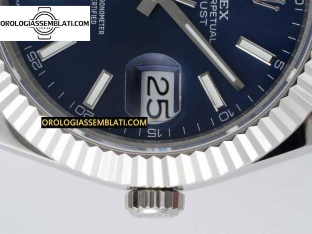 Replica Rolex DATEJUST 41 SS 1:1 MIGLIOR EDIZIONE 904L QUADRANTE BLU IN ACCIAIO SUL BRACCIALE SS JUBILEE 3235 V2 - Foto 13