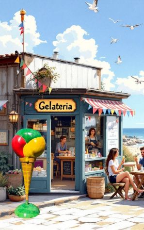 Statua cono gelato in resina - Foto 7
