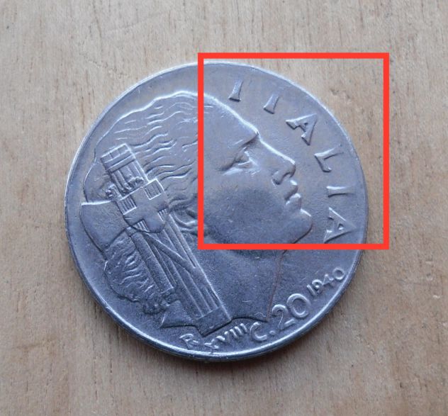20 CENTESIMI DEL 1940 REGNO D'ITALIA CON DIFETTO DI CONIO -
