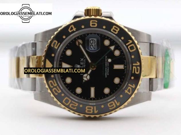 Rolex Replica GMT MASTER II 116713 LN 904L SS MIGLIOR EDIZIONE SU BRACCIALE SS/YG 3186 - Foto 9