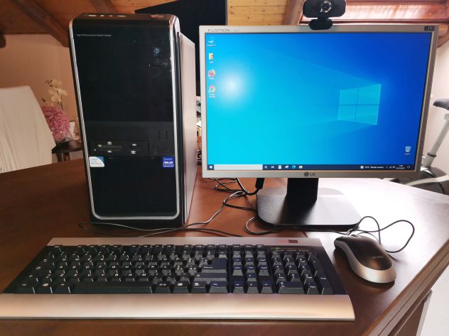 computer pc desktop asus g620 2.6ghz ram 4gb postazione completa