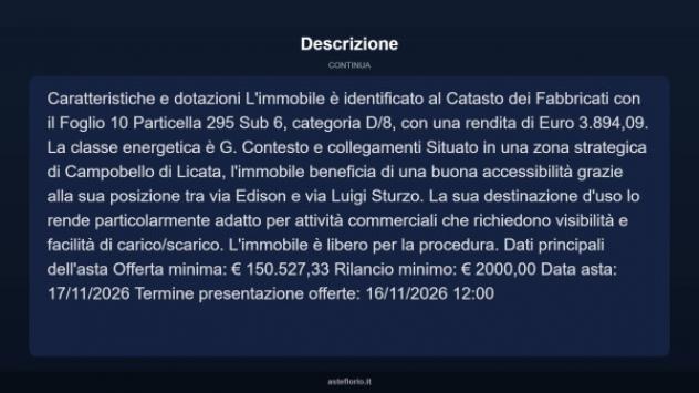 Immobile in asta di 618 m² in vendita a Campobello di Licata - Foto 4