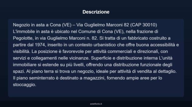 Immobile in asta di 135 m² in vendita a Cona - Annunci Venezia