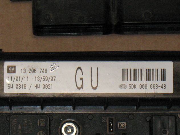 0261S05209 ECU KIT OPEL ZAFIRA METANO 1.6 ME7.6.4 0261S05209 55575951 13268286 - Foto 3