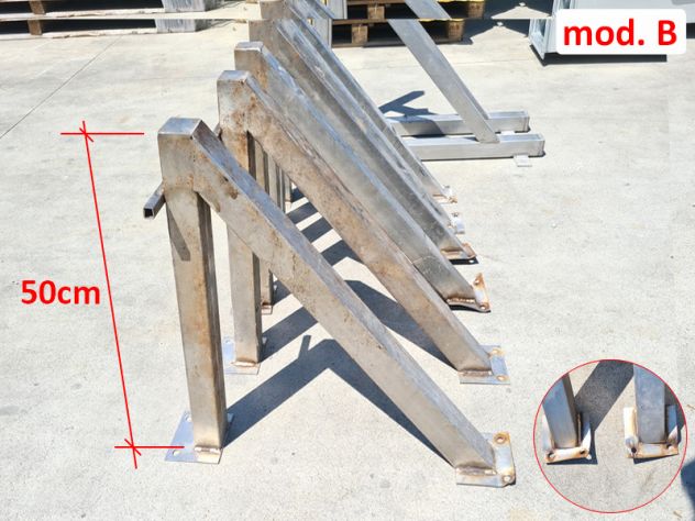 supporti inox per mensole usati - Foto 5