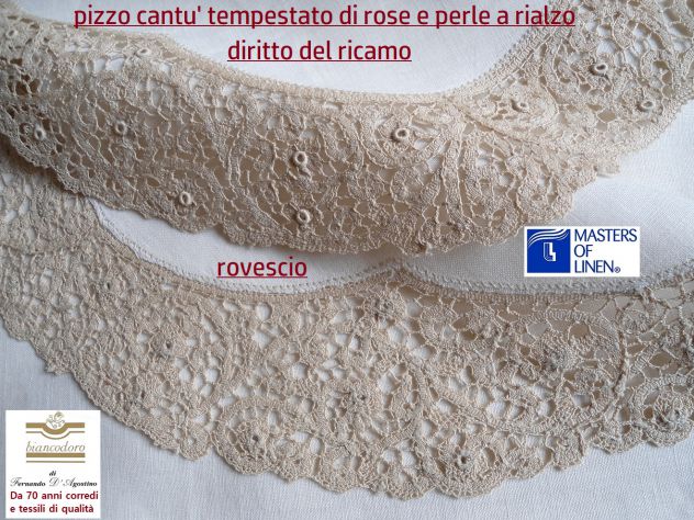 CENTRI LINO PIZZO TOMBOLO E CANTU' FATTI A MANO 5 MODELLI - Foto 3