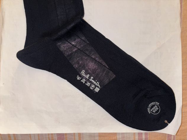 CALZE NUOVE DA UOMO LEGGERE IN COTONE FIRMATE ORIGINALI PAUL SMITH,MADE IN ITALY - Foto 6