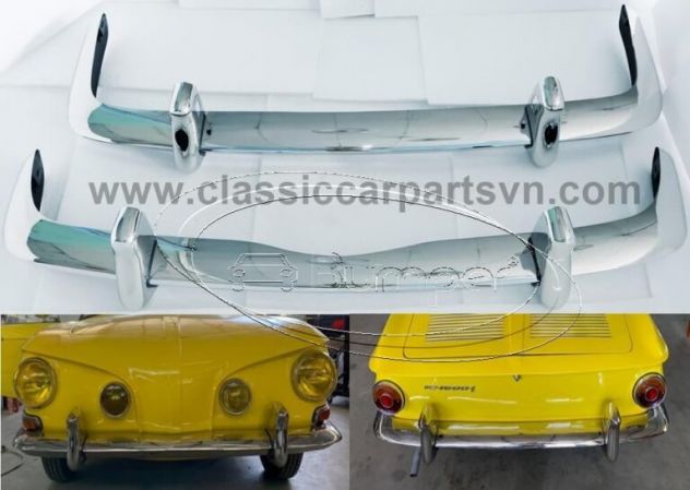 Volkswagen Karmann Ghia T34 (1966-1969) bumpers by stainless steel