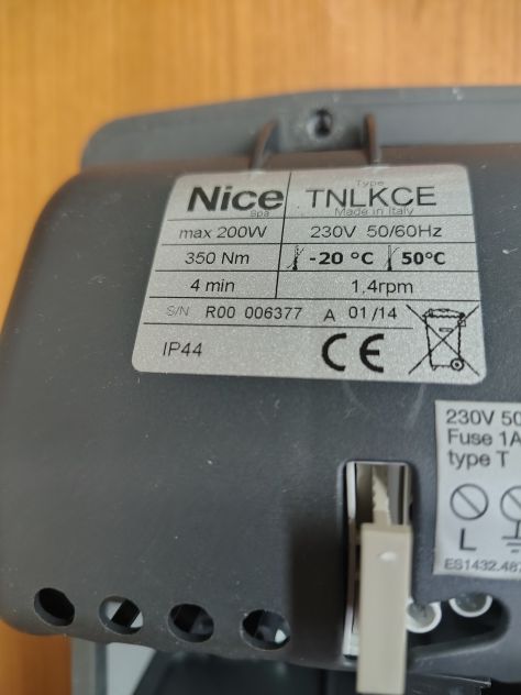 Motore per basculante Nice TEN TNLKCE ricondizionato - Foto 4