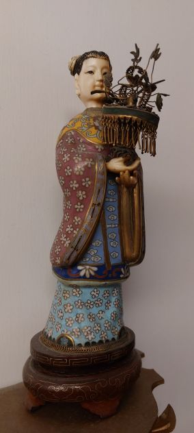 Geisha giapponese rame e avorio - Foto 2