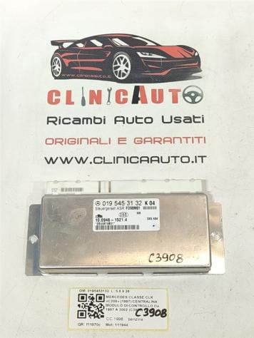 CENTRALINA MODULO DI CONTROLLO MERCEDES CLK Coupé W208 0195453132 111944 benzina 1998 (9702)