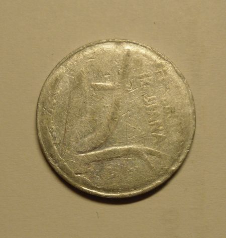 MONETA DA 10 LIRE DEL 1951 MANCA E FIRMA E (R) DI ROMA GIRATA DI 90° CIRCA .- - Foto 2