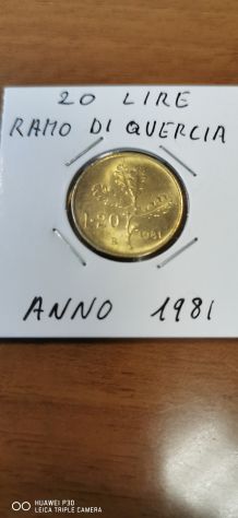 20 LIRE RAMO DI QUERCIA ANNO 1981
