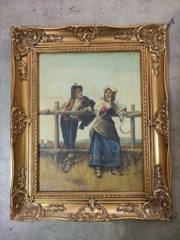 QUADRO AD OLIO "CORTEGGIAMENTO"