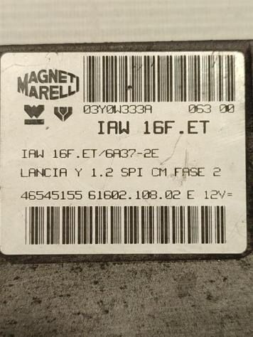 CENTRALINA MOTORE LANCIA Y 1° Serie IAW16F.ET 46545155 188A5000 benzina 1242 (9600) - Foto 2