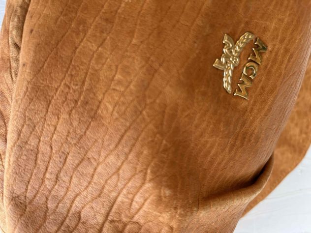 MCM borsa donna in pelle martellata brandy - Foto 7