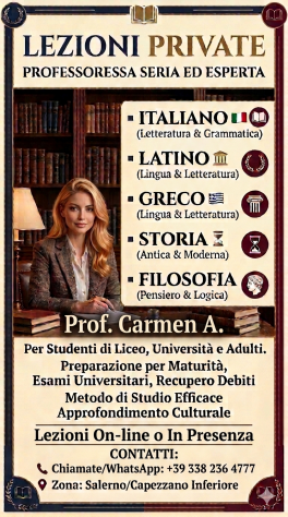 Lezioni private di Latino Greco Italiano
