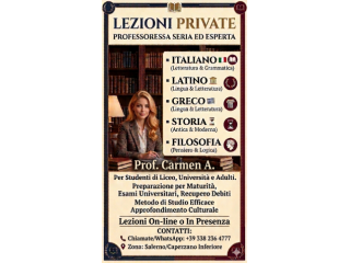 Lezioni private di Latino Greco Italiano