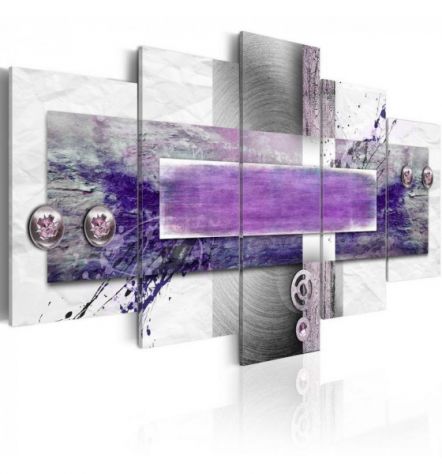 Quadro Con 4 Sfere - Viola - 100x50 E 200x100 ARREDALACASA
