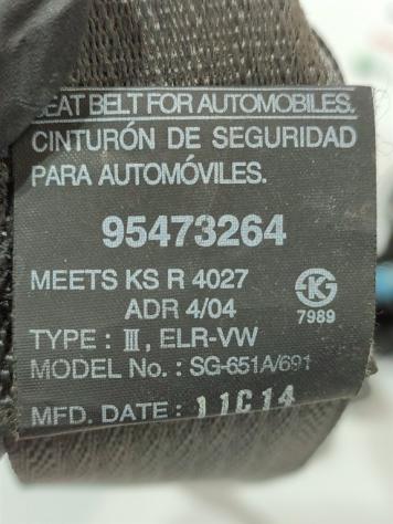 CINTURA DI SICUREZZA POSTERIORE DX CHEVROLET Captiva 1° Serie 95473264 Z22D1 (06) - Foto 3