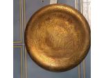 piatto in ottone  con incise scena rituale egizio