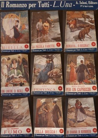 IL ROMANZO PER TUTTI, A. SALANI, EDITORE FIRENZE, N. 9 ROMANZI 1927.