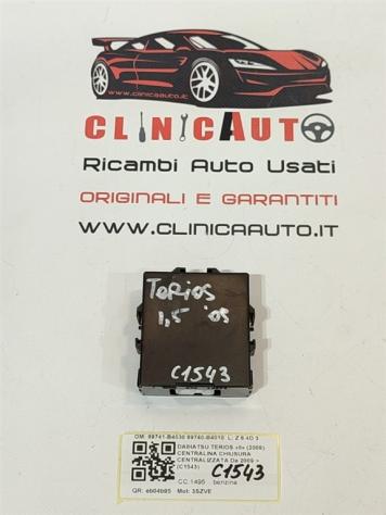 CENTRALINA CHIUSURA CENTRALIZZATA DAIHATSU Terios 2° Serie 89741-B4030 89740-B4010 3SZVE benzina 1495 (06) - Foto 3