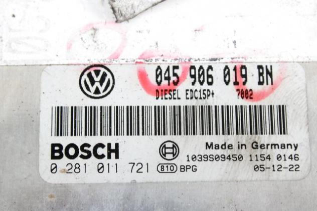 045906019BN KIT ACCENSIONE AVVIAMENTO VOLKSWAGEN FOX 1.4 D 51KW 5M 3P (2007) RICAMBIO USATO 6Q1937049D 5Z0920820Q 4B0905851Q CON CENTRALINA MOTORE, BL - Foto 2
