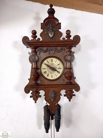 176357 Antico orologio a pendolo foresta nera del XIX secolo