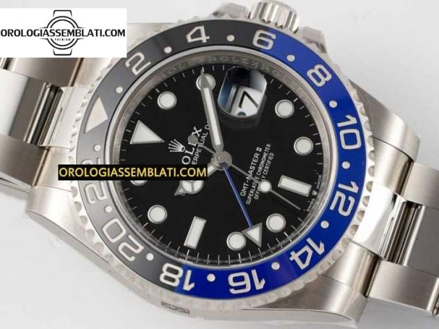Rolex Replica GMT-MASTER II 126710 CERAMICA BLU/NERA MIGLIOR EDIZIONE SU BRACCIALE OYSTER 3285 - Foto 3