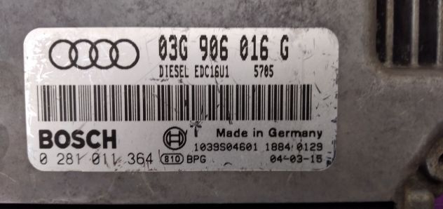 ECU EDC16U1 GOLF V AUDI A3 2.0 TDI 0281011364 03G906016G - Foto 5