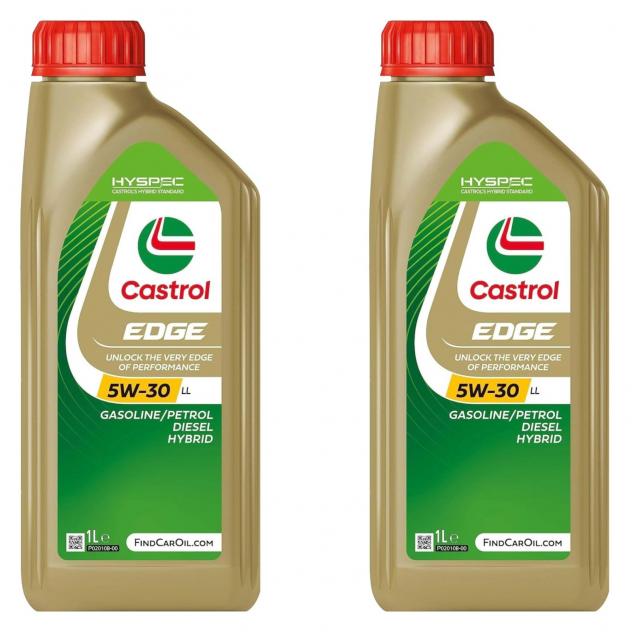 2 Litri di Olio Motore Castrol Edge LL 5W30 Confezione da 2x1L
