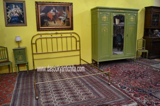 Letto matrimoniale in ottone del XX secolo - Foto 5