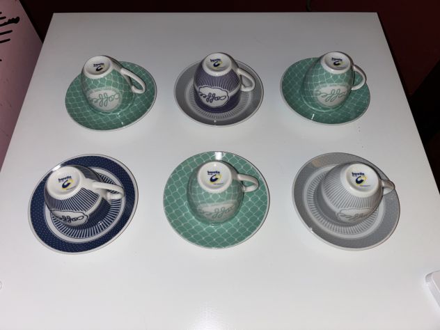 SERVIZIO DA 6 TAZZINE+6PIATTINI DA CAFFÈ NUOVI MAI USATI ABBINATI INTROVABILI - Foto 5