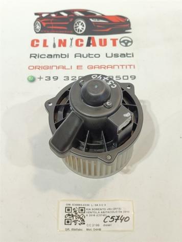 VENTOLA ABITACOLO KIA Sorento 3° Serie E30883-0330 D4HB diesel 2199 (09) - Foto 2