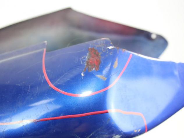 CARENA POSTERIORE YAMAHA YZFR6 RJ03 (2003-2004) 5SLY217100P0 REAR FAIRING IN VETRORESINA STRISCIATA - Foto 5