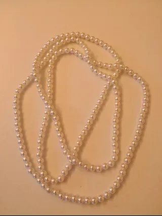 Collana con anello parure di perle combinato. - Foto 3