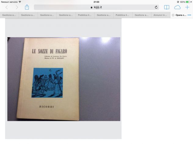 Le nozze di Figaro Opera comica in quattro atti 1964