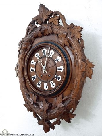 176333 Antico orologio a pendolo Foresta Nera - Foto 2
