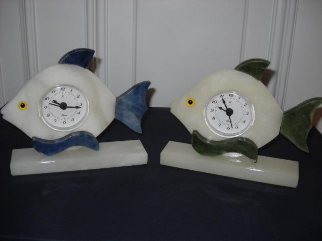Orologi Pesce Piccolo in Marmo Alabastro -Lapis – Agata