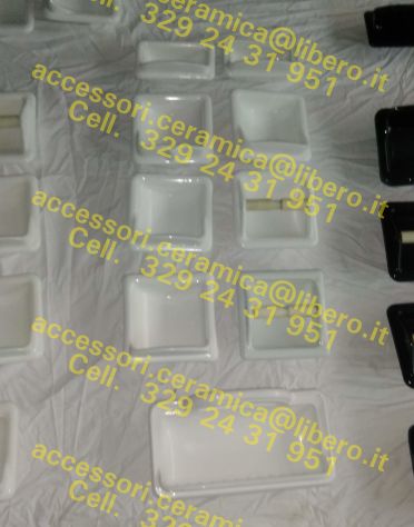 Accessori Portasapone Bagno Ceramica Porcellana / Vetro Opalino da incasso - Foto 10