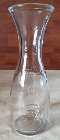 4 PZ BROCCA 250ML MISURA CARAFFA IN VETRO COLLO D'OCA PER ACQUA VINO QUARTO LITR - Foto 2