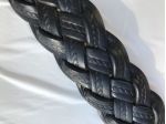 Intreccio pelle vegetale per cinture Nero