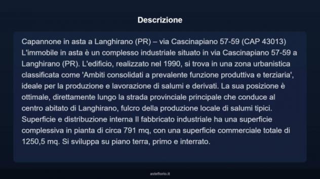 Immobile in asta di 1250 m² in vendita a Langhirano - Foto 3