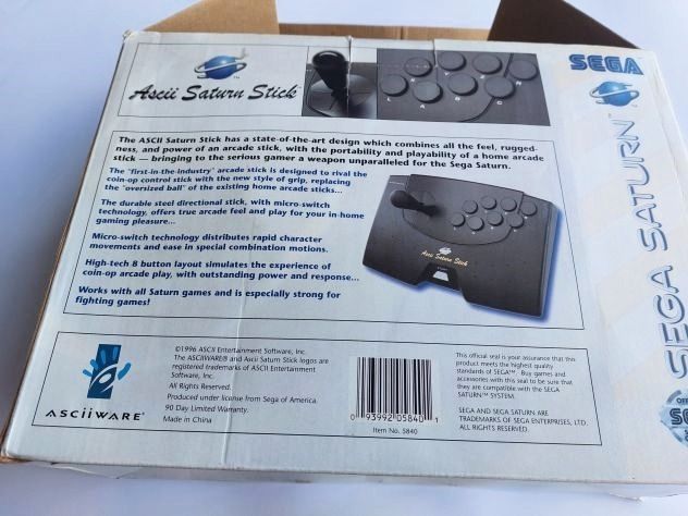 Joystick pad arcade Ascii per Sony Playstation 1 e 2 no Sega Saturn ps1 - Foto 2